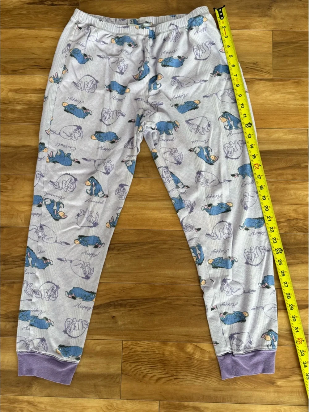 Disney Lavender Eeyore Women's Pajama Pants with Blue Character Print - Picture 3 of 7